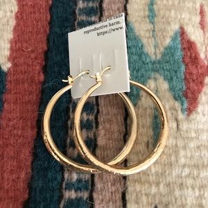 Tilly’s gold etched boho hoop earrings